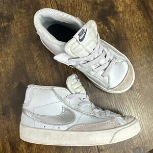 Nike Blazer Mid '77 White Metallic Silver 10C Baby Toddler DA4088-010
